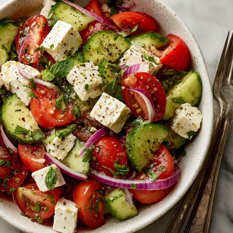 Zesty Greek Cucumber Salad with Fresh Herbs for Summer Bliss Recipe