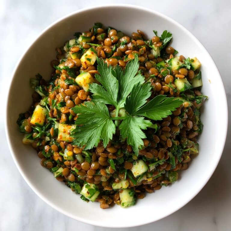 Zesty Lebanese Lentil Salad with Parsley and Lemon Recipe