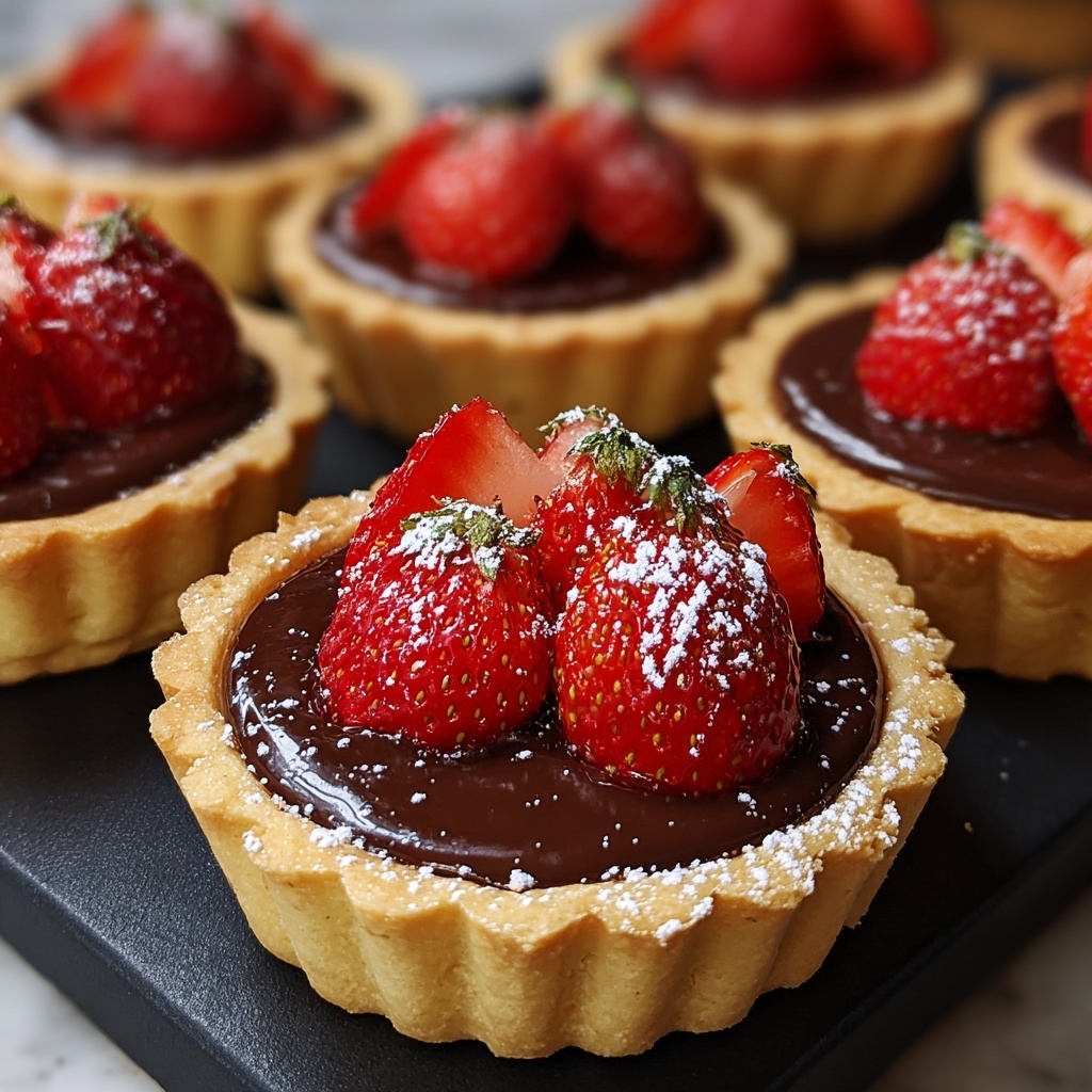 Chocolate Strawberry Tarts Recipe - Recipe Image