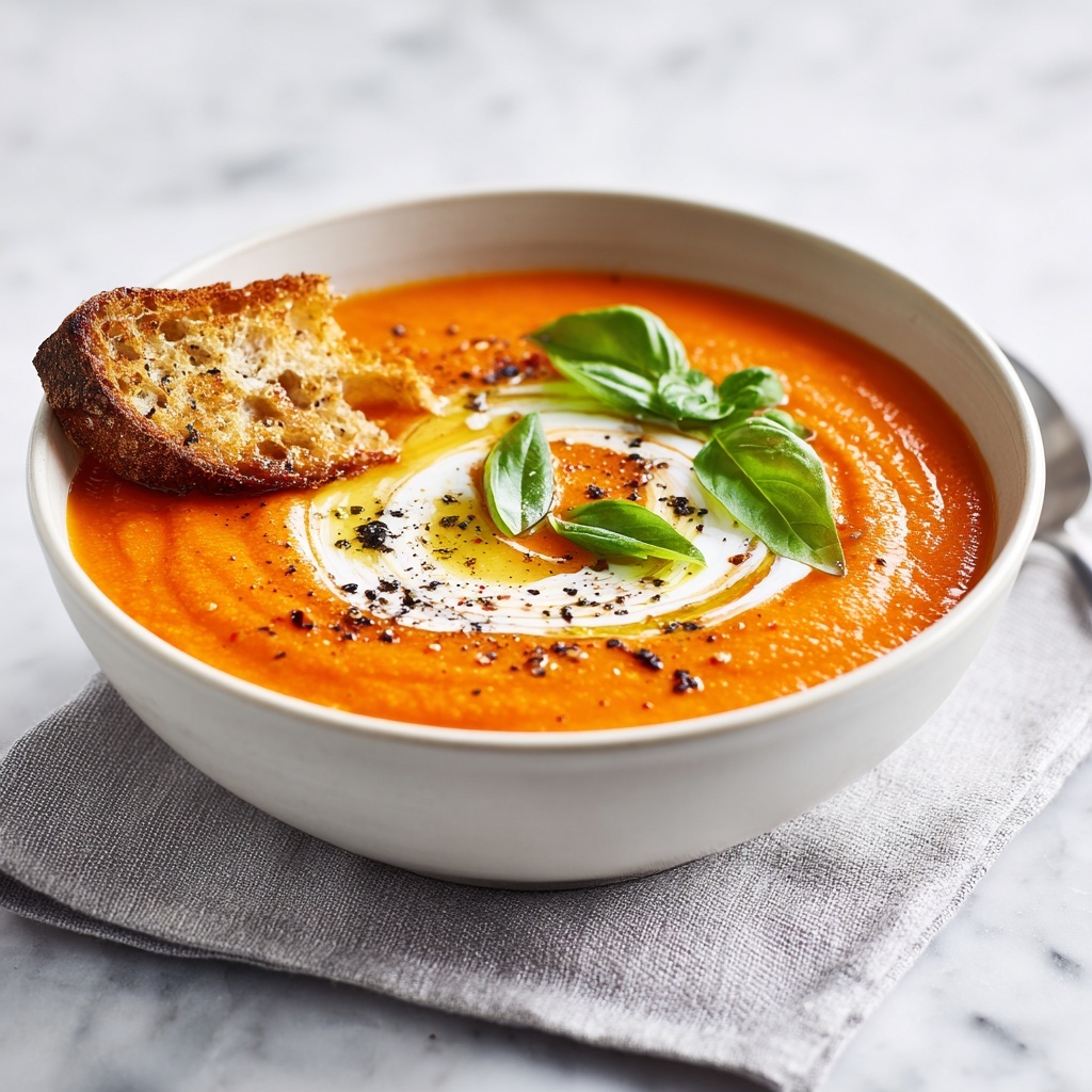 Creamy Tomato Basil Soup Recipe - Recipe Image