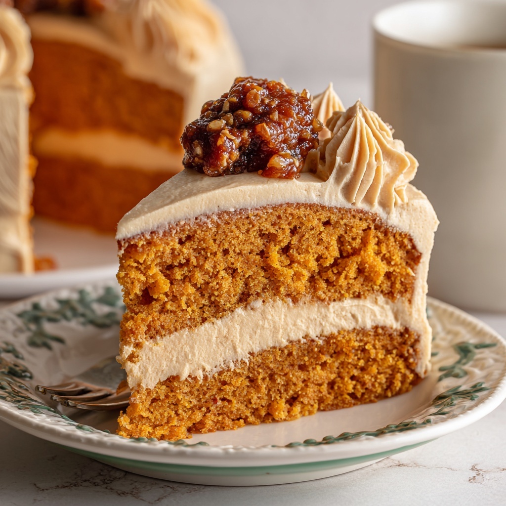 Pumpkin Cake with Caramel Cream Cheese Frosting Recipe - Recipe Image