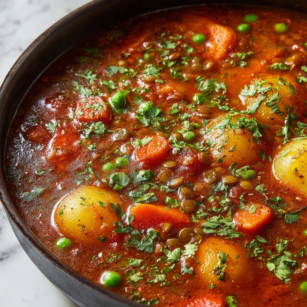 Hearty Vegan Lentil and Vegetable Stew Recipe - Recipe Image