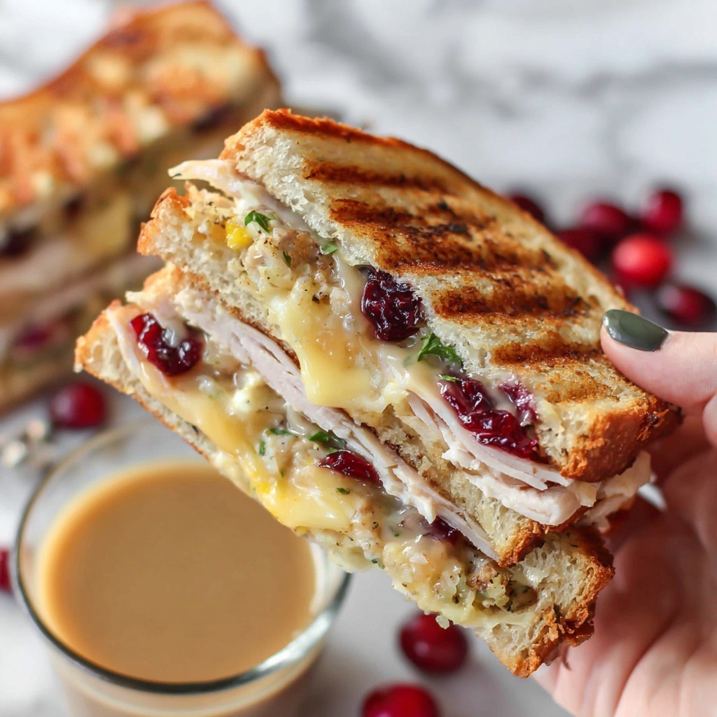 Thanksgiving Leftovers Panini Recipe - Recipe Image