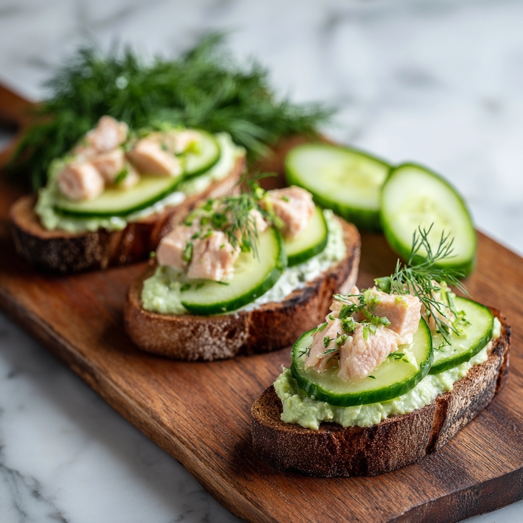 Smoked Salmon Pumperknickel Toasts Recipe - Recipe Image