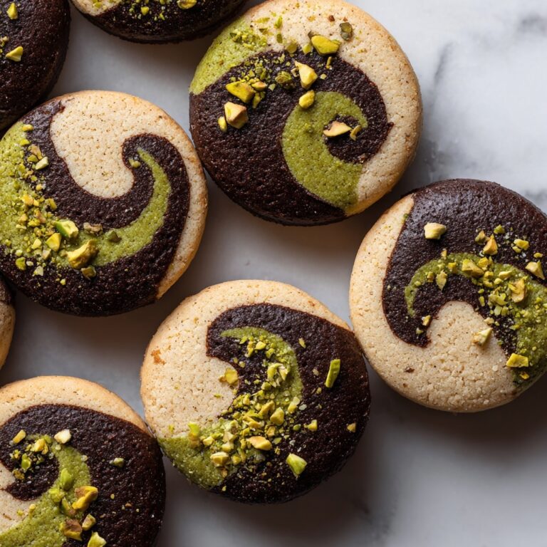 Melt-in-Your-Mouth Coffee Butter Cookies with Chocolate and Pistachios Recipe
