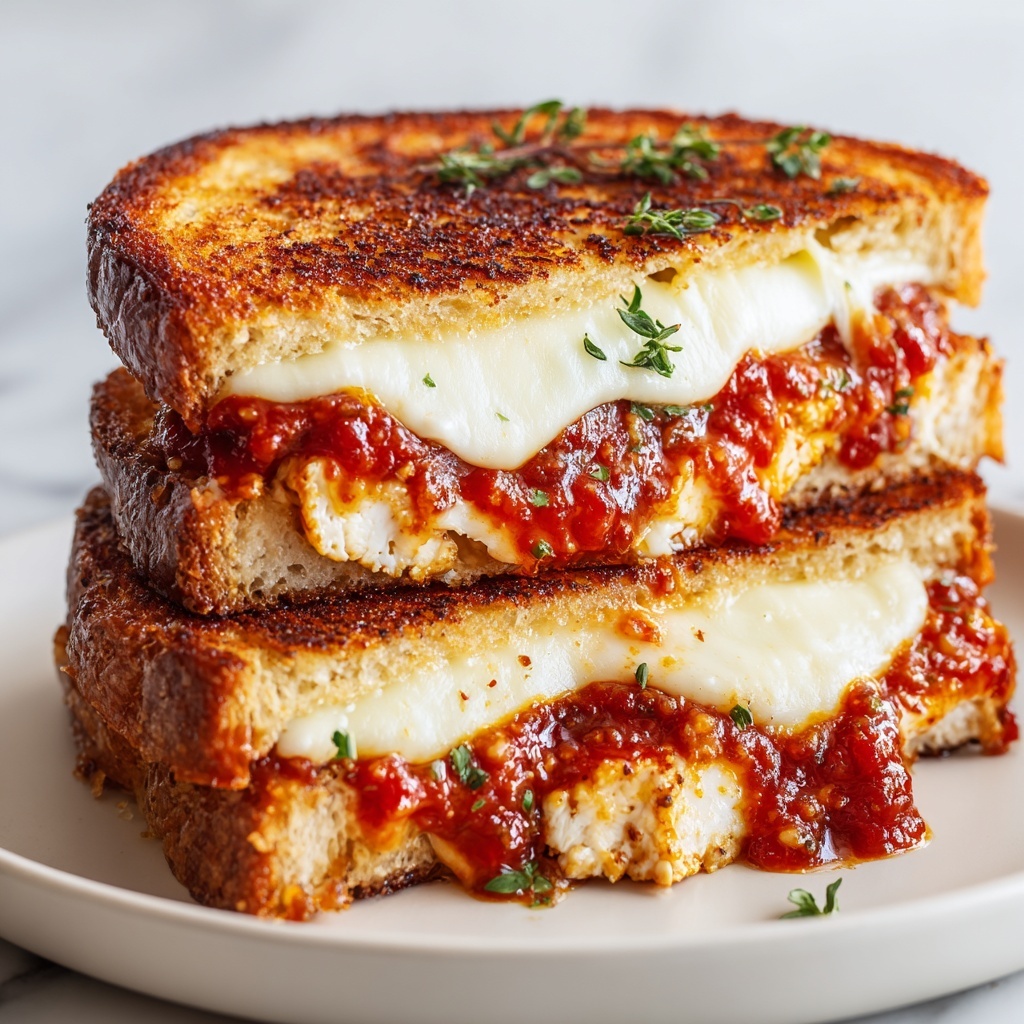 Lazy Chicken Parmesan Grilled Cheese Recipe - Recipe Image