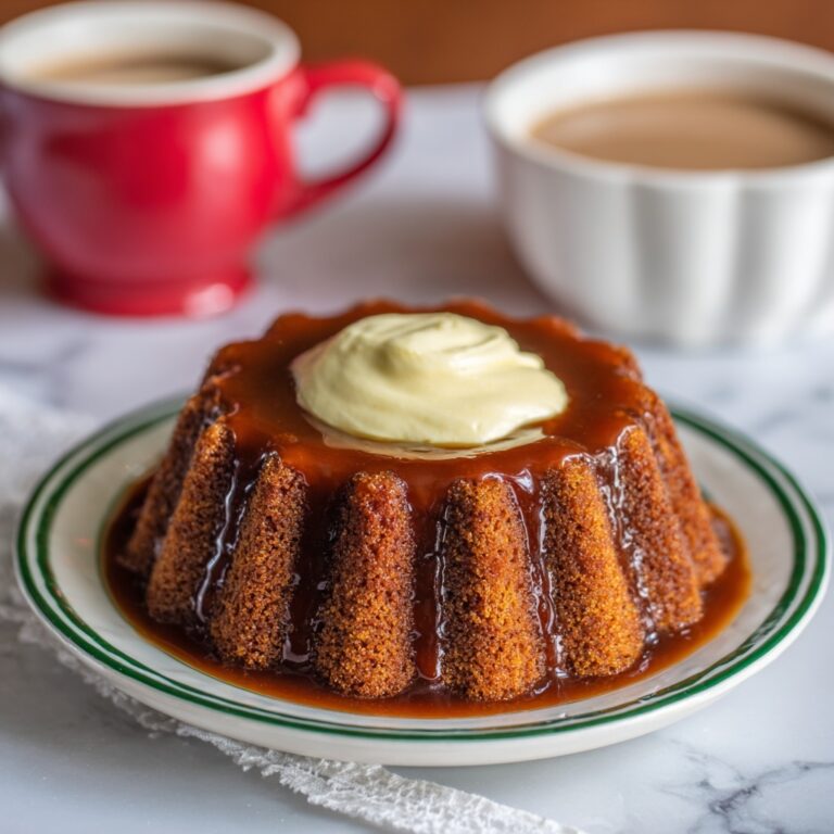 10-Minute Steamed Winter Bliss Pudding with Caramel Sauce Recipe