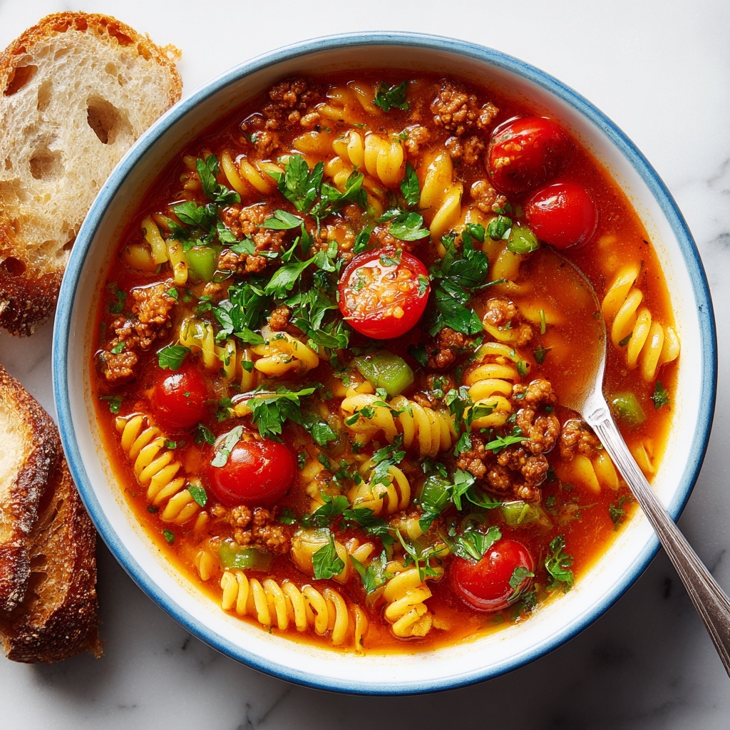 Delicious Vegan Lasagna Soup for Cozy Nights In Recipe - Recipe Image