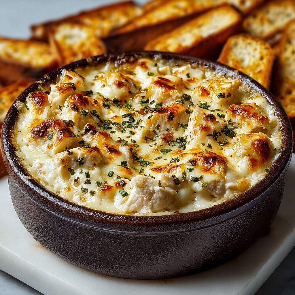 Creamy Chicken Alfredo Dip Recipe - Recipe Image