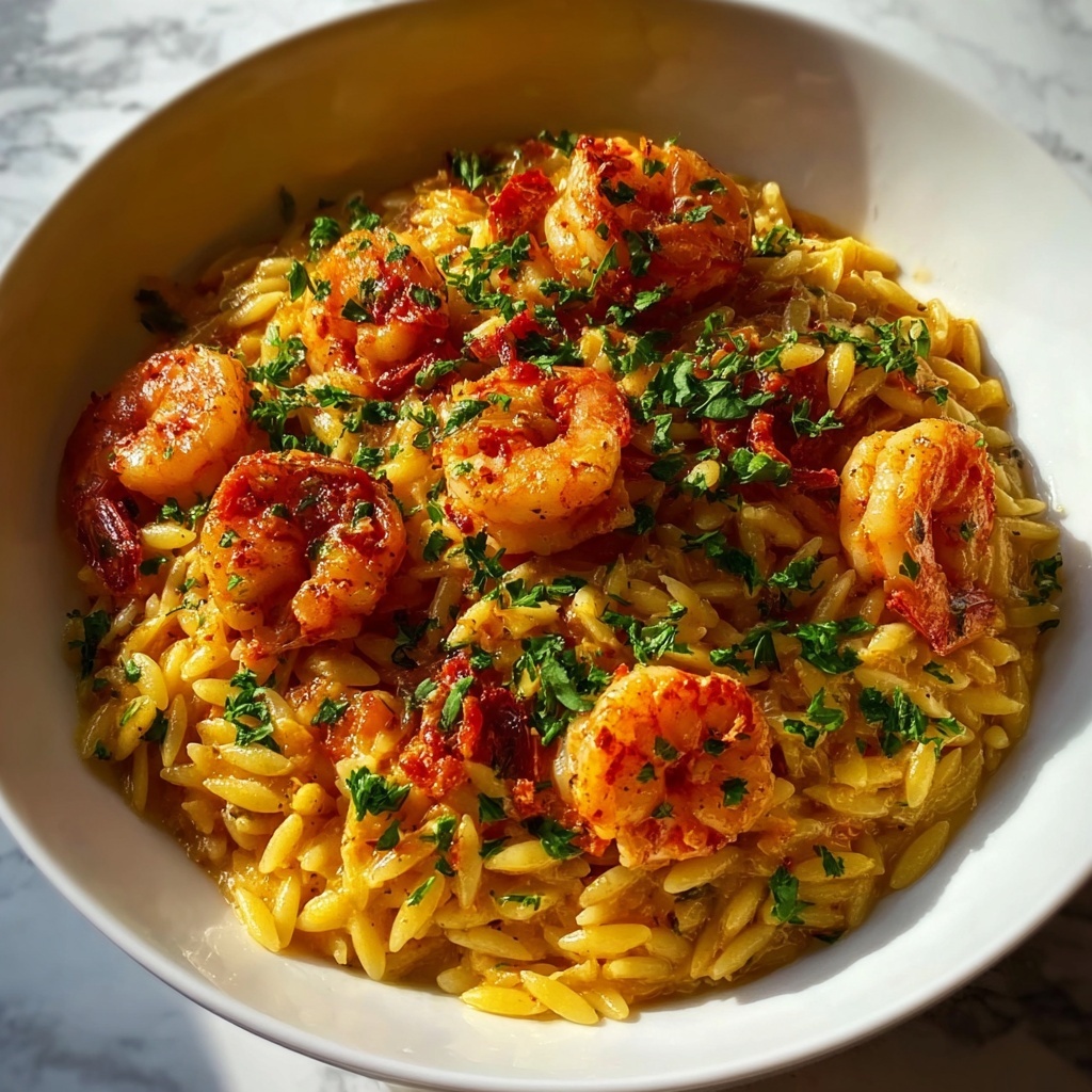 Shrimp Orzo: Creamy Parmesan Delight in 25 Minutes Recipe - Recipe Image