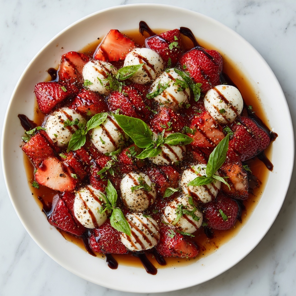 Balsamic Strawberry Caprese: A Fresh and Easy Delight Recipe - Recipe Image