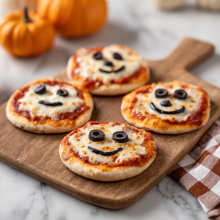 Easy Mini Halloween Pizzas Recipe
