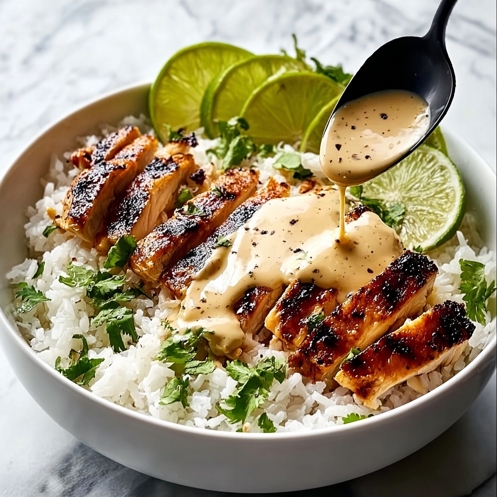 Sweet Chili Chicken Bowl with Coconut Lime Drizzle Recipe - Recipe Image