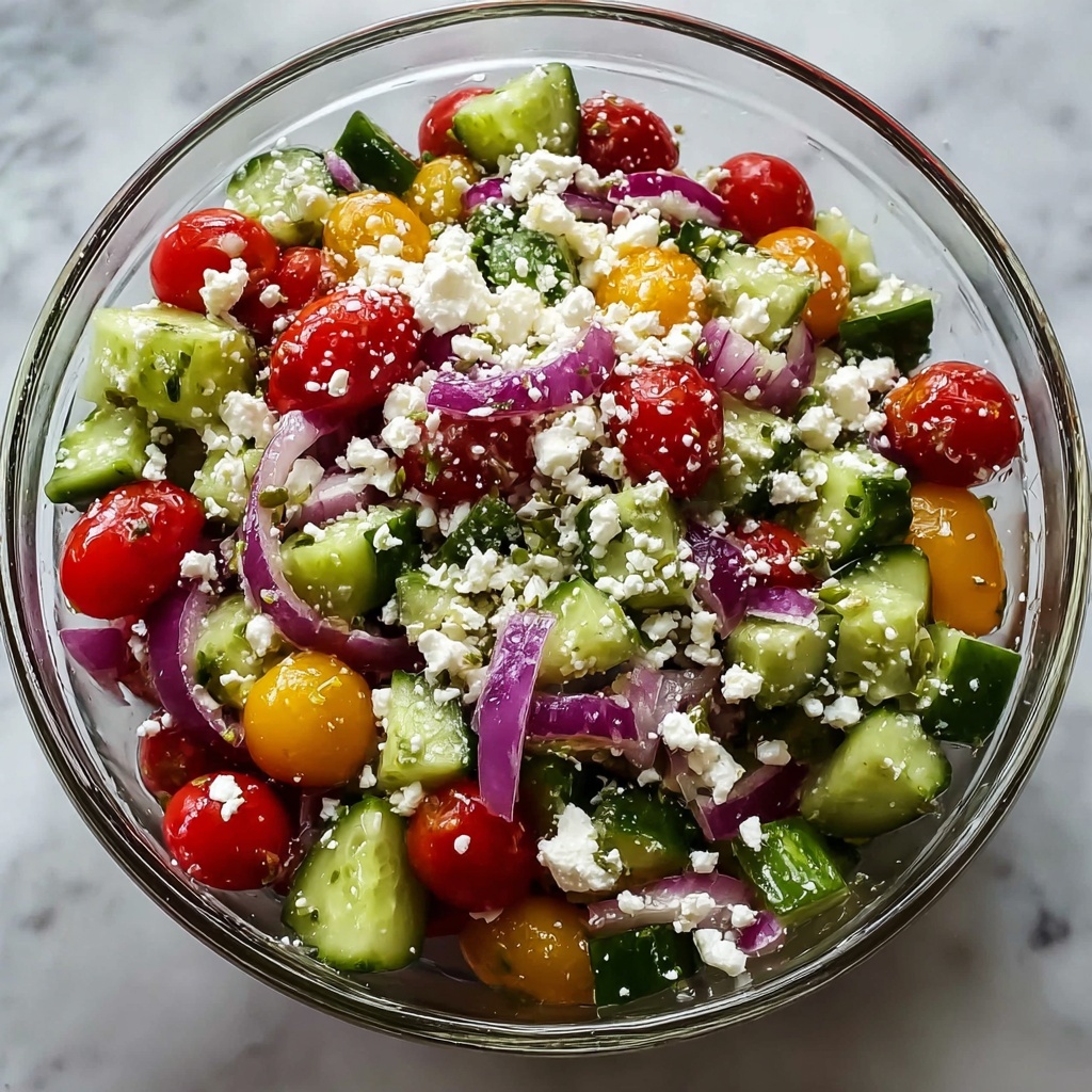 Tomato Cucumber Feta Salad Recipe - Recipe Image