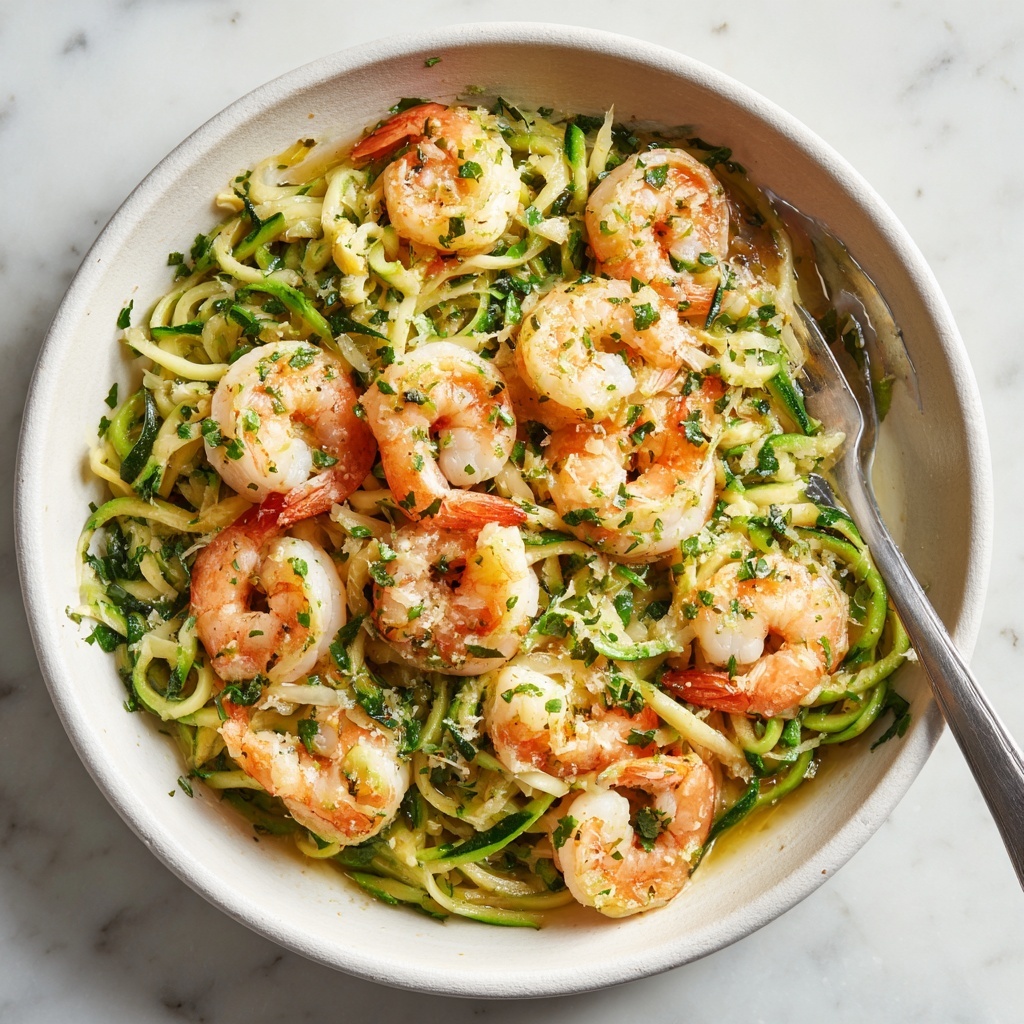 Garlic Butter Shrimp Scampi with Zoodles Recipe - Recipe Image