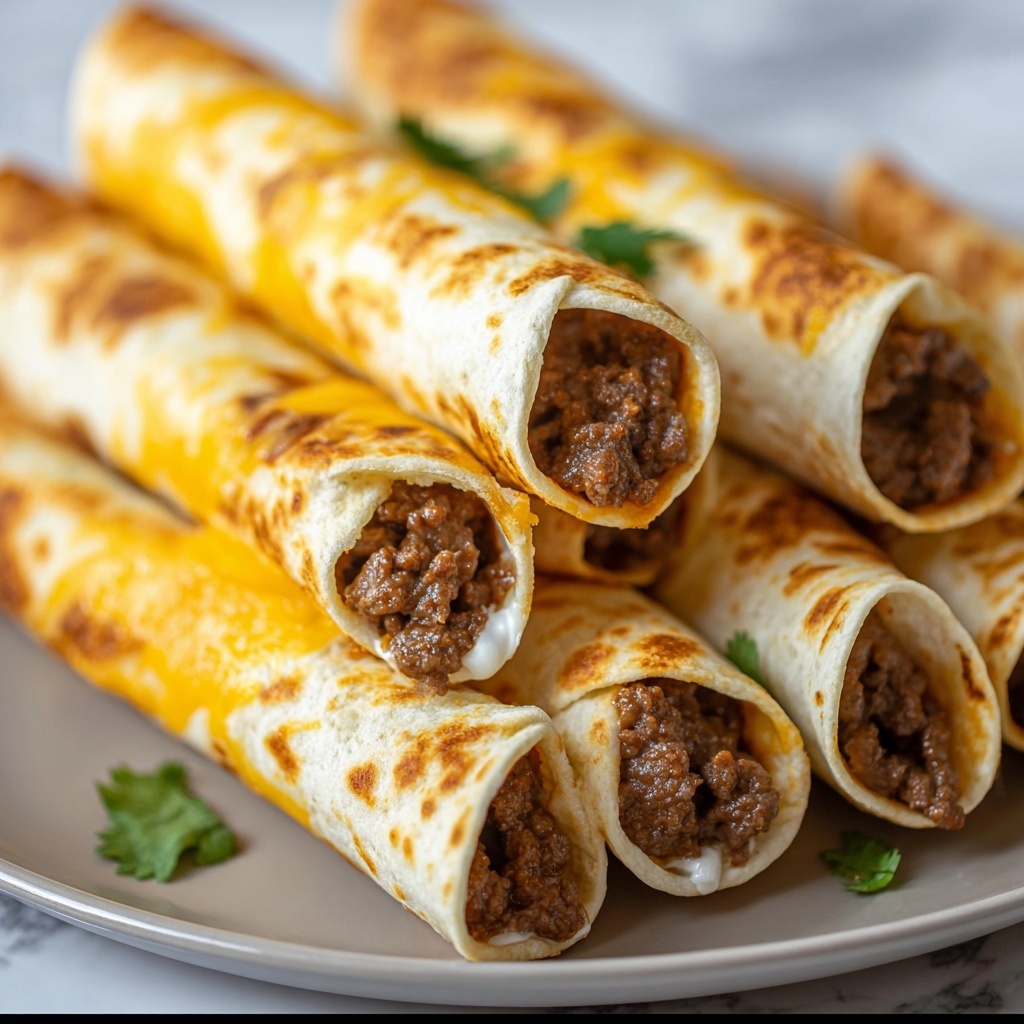 Shredded Beef Taquitos {Easy, Healthier, Baked Taquitos} Recipe - Recipe Image