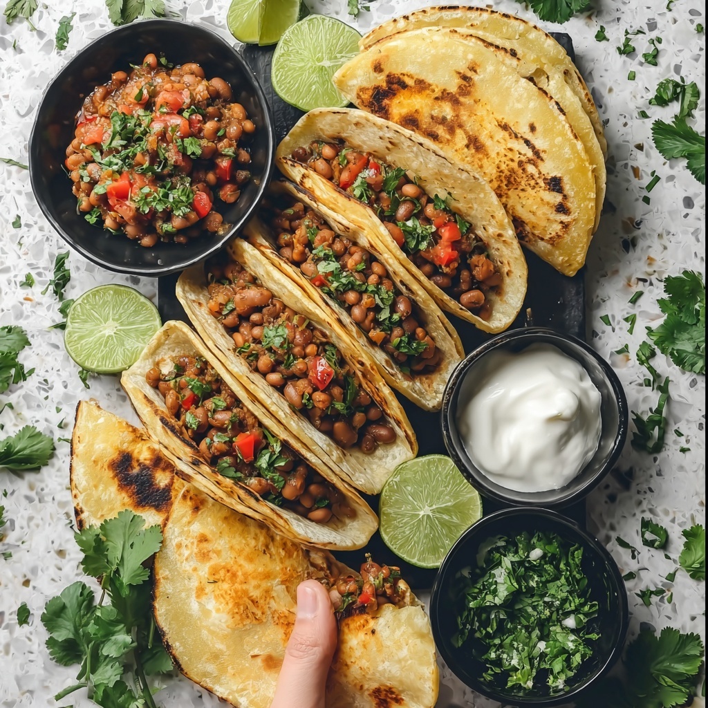 Crispy Refried Bean Tacos: Your New Favorite Vegan Snack Recipe - Recipe Image
