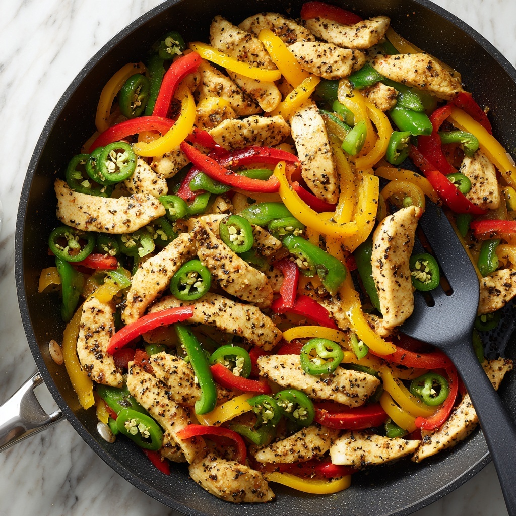 Skillet Chicken Fajitas with Creamy Jalapeño Verde Sauce Recipe - Recipe Image