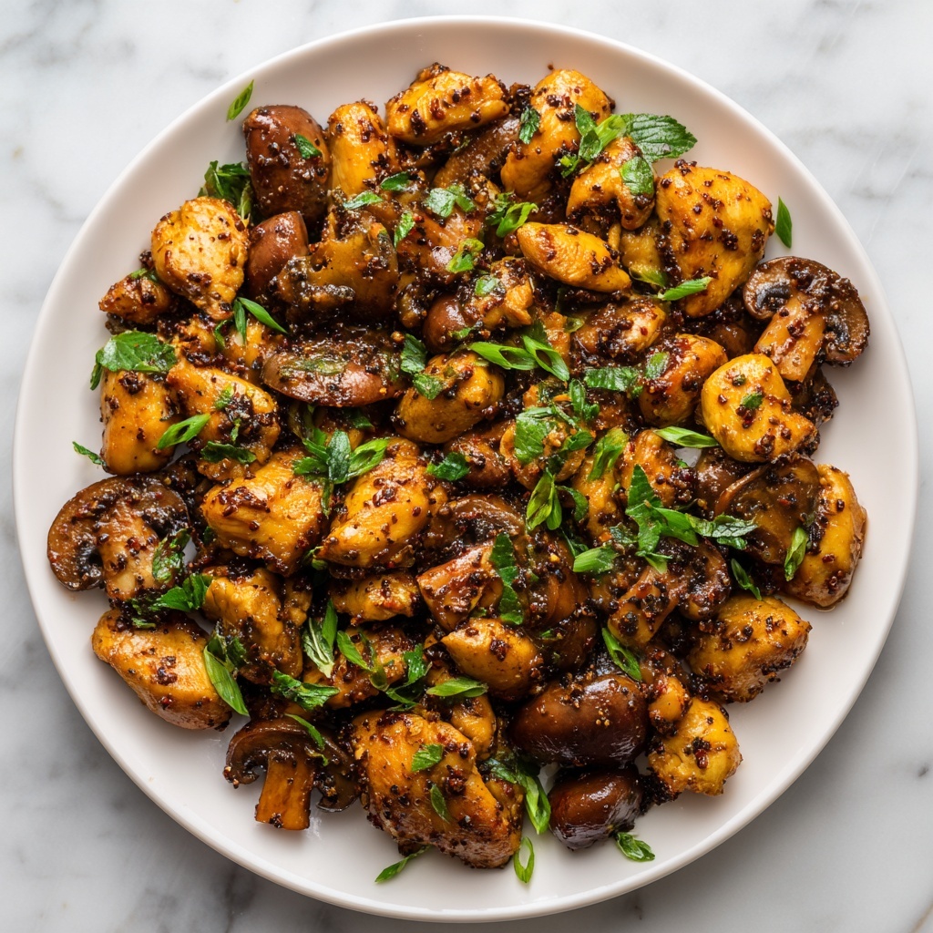 Black Pepper Chicken with Mushrooms Recipe: A Comforting Delight Recipe - Recipe Image