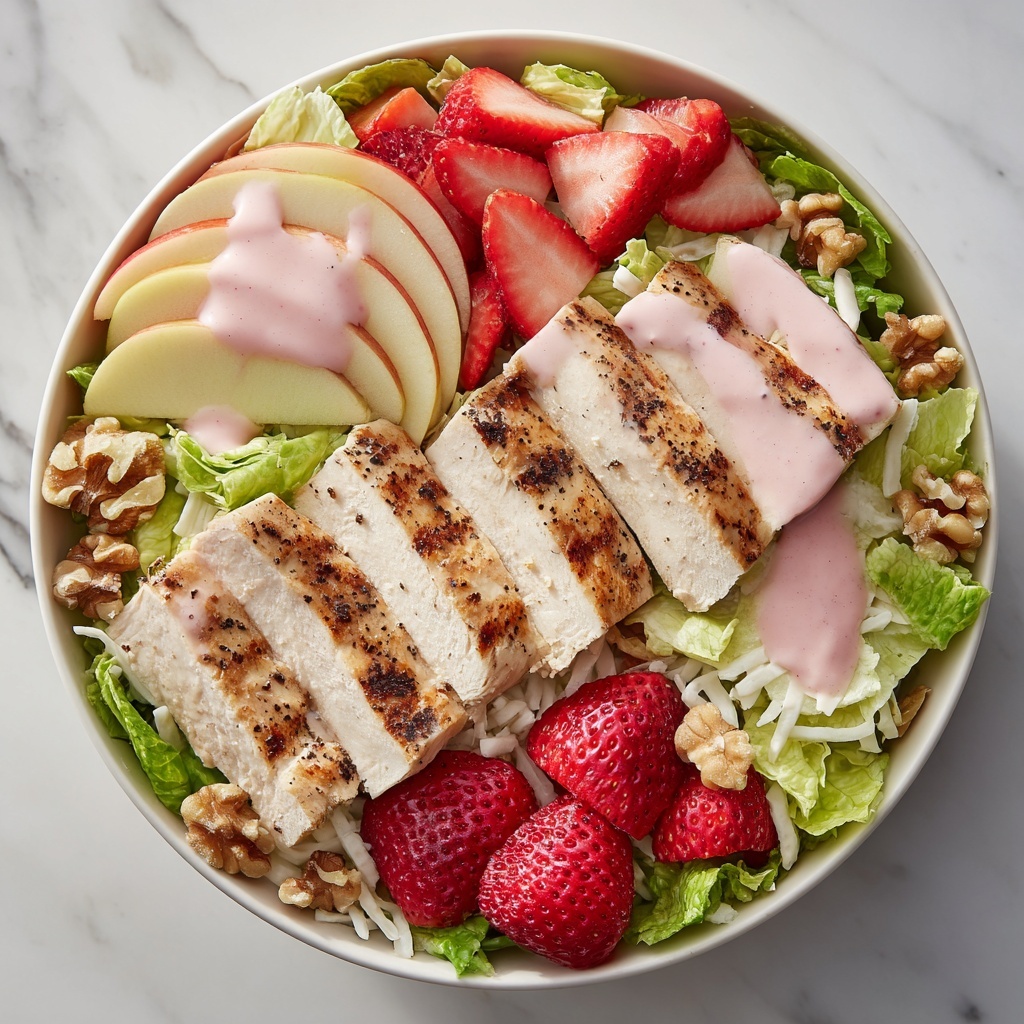 Strawberry Chicken Salad with Apples, Cranberries, and Walnuts Recipe - Recipe Image