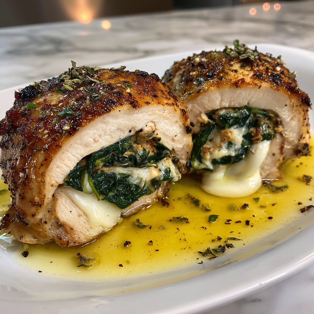 Stuffed Chicken Breasts with Spinach and Cheese: 5 Irresistible Delicious Ways to Impress Recipe - Recipe Image
