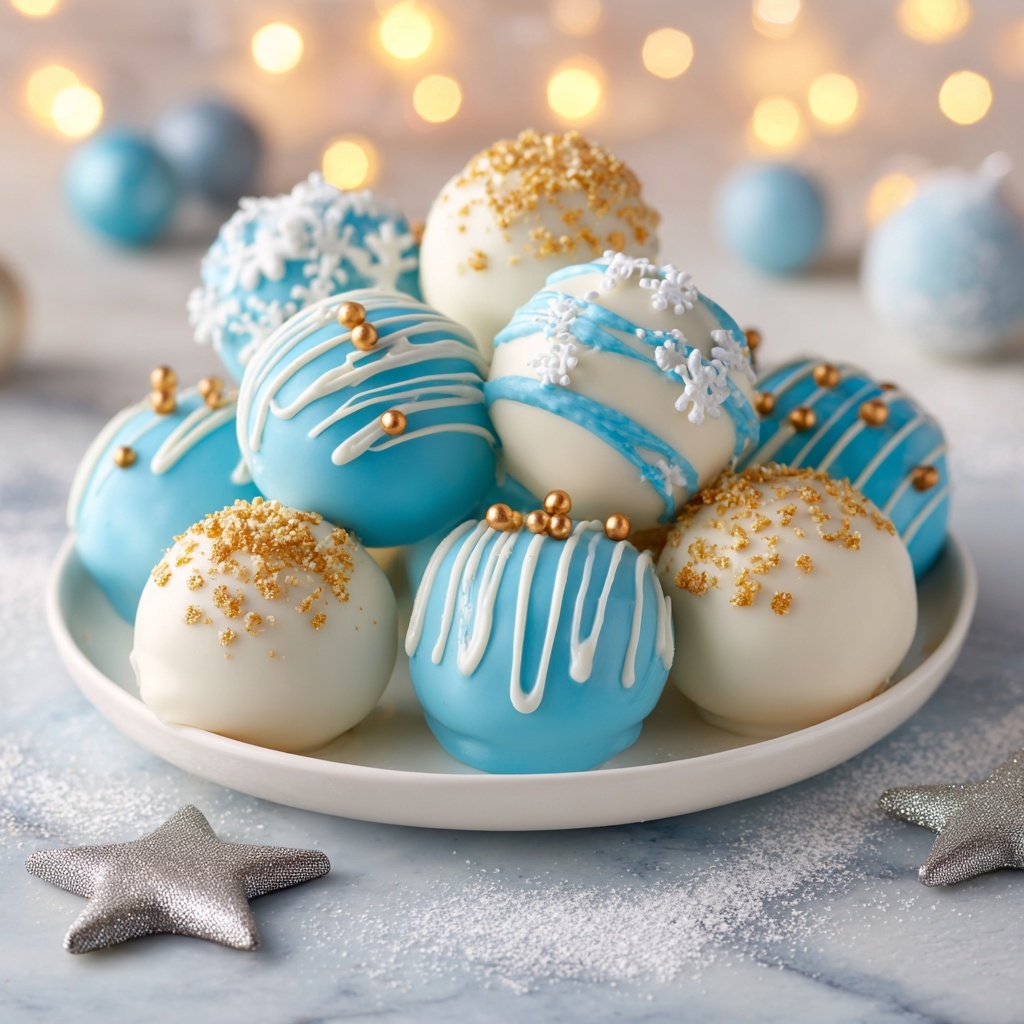 Blue Christmas Truffles Recipe - Recipe Image