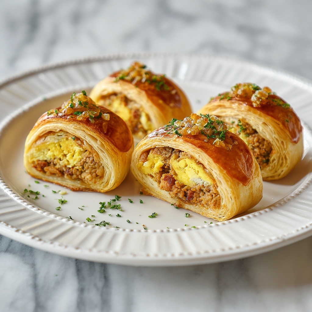 Sausage Egg and Cheese Breakfast Roll-Ups Recipe - Recipe Image
