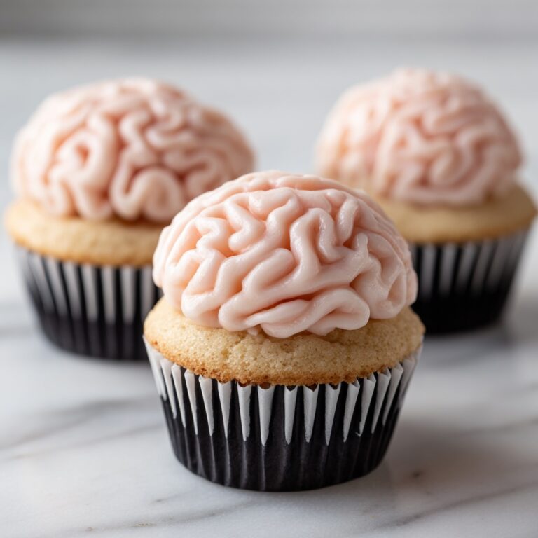 Deliciously Creepy Brain Cupcakes for a Spooktacular Halloween Recipe
