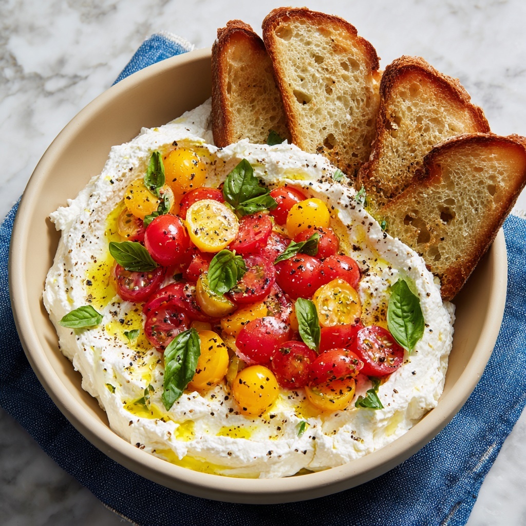 Whipped Feta Bruschetta Dip Recipe - Recipe Image
