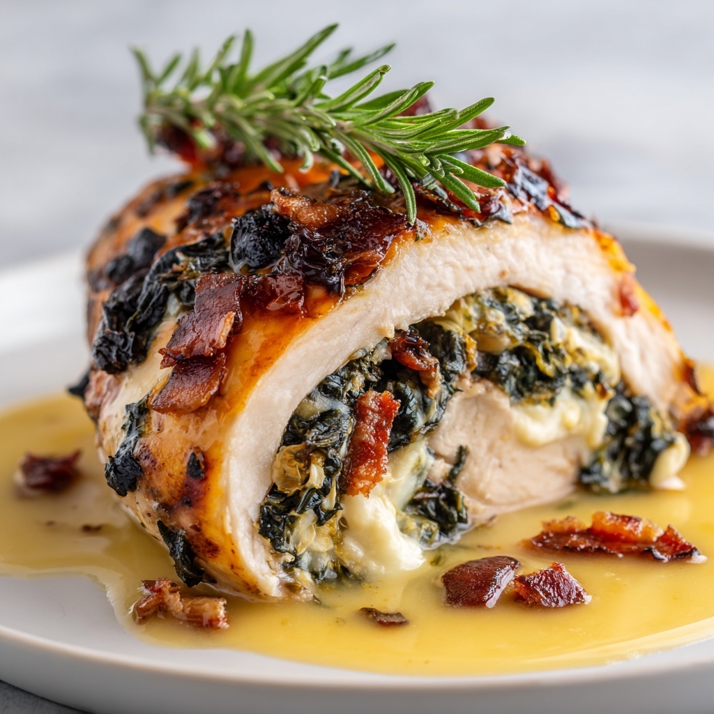Stuffed Chicken Breast with Spinach and Mozzarella Recipe - Recipe Image