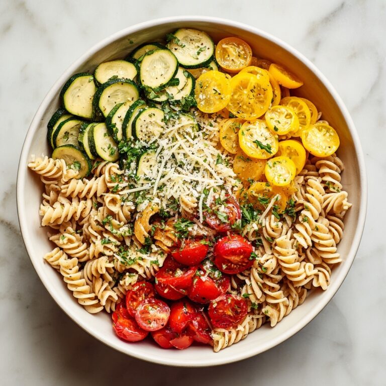 Lemon Butter Pasta with Veggies and Fresh Basil Recipe