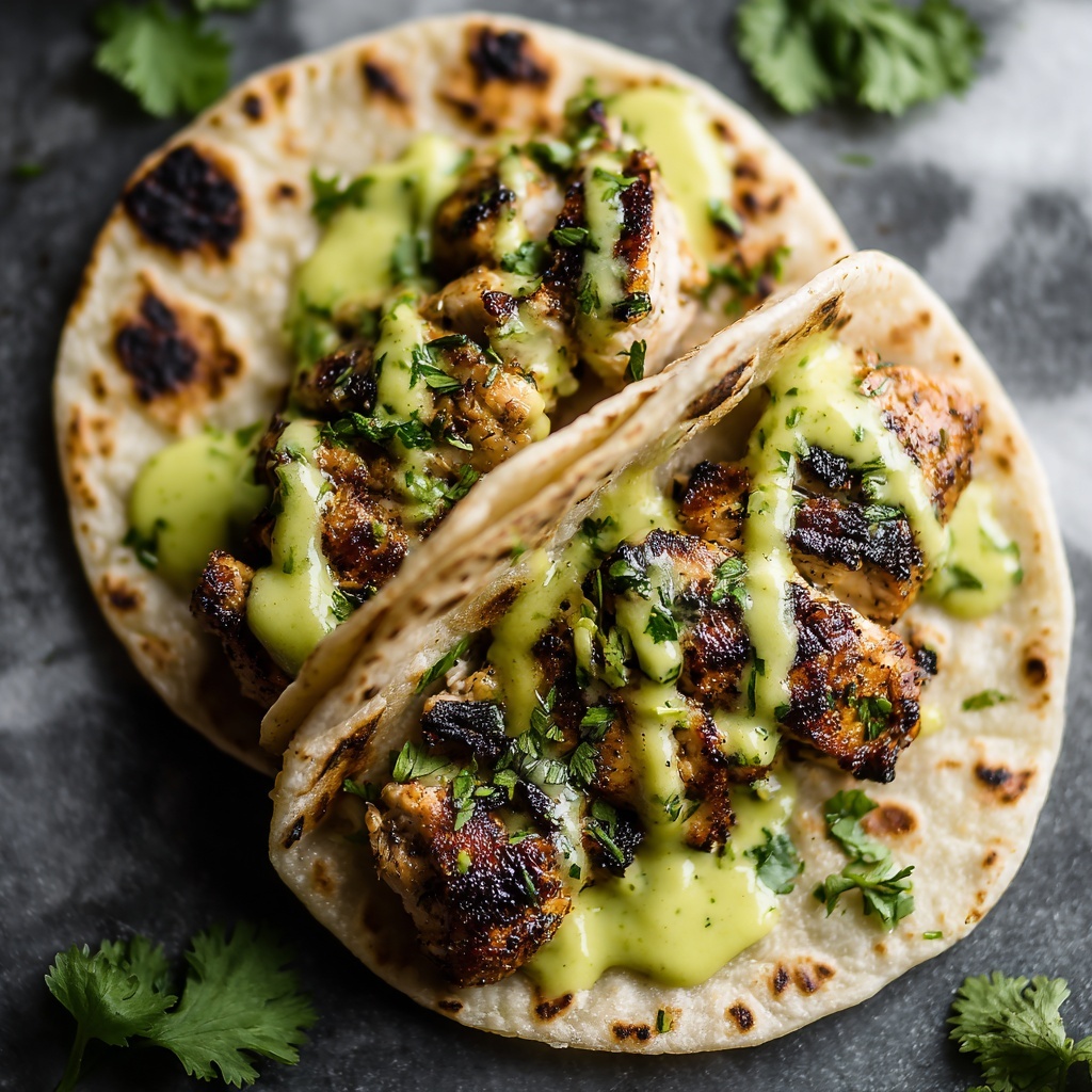 Garlic Butter Honey BBQ Chicken Tacos Recipe - Recipe Image