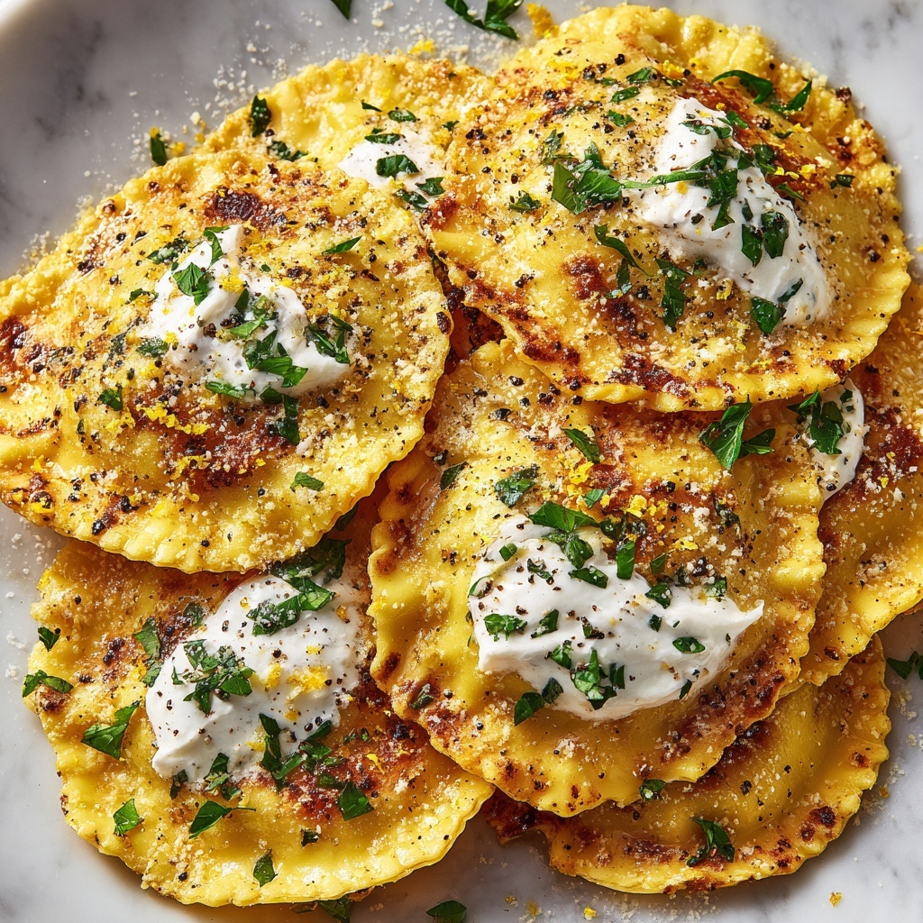 Brown Butter and Lemon Toasted Skillet Ravioli Recipe - Recipe Image