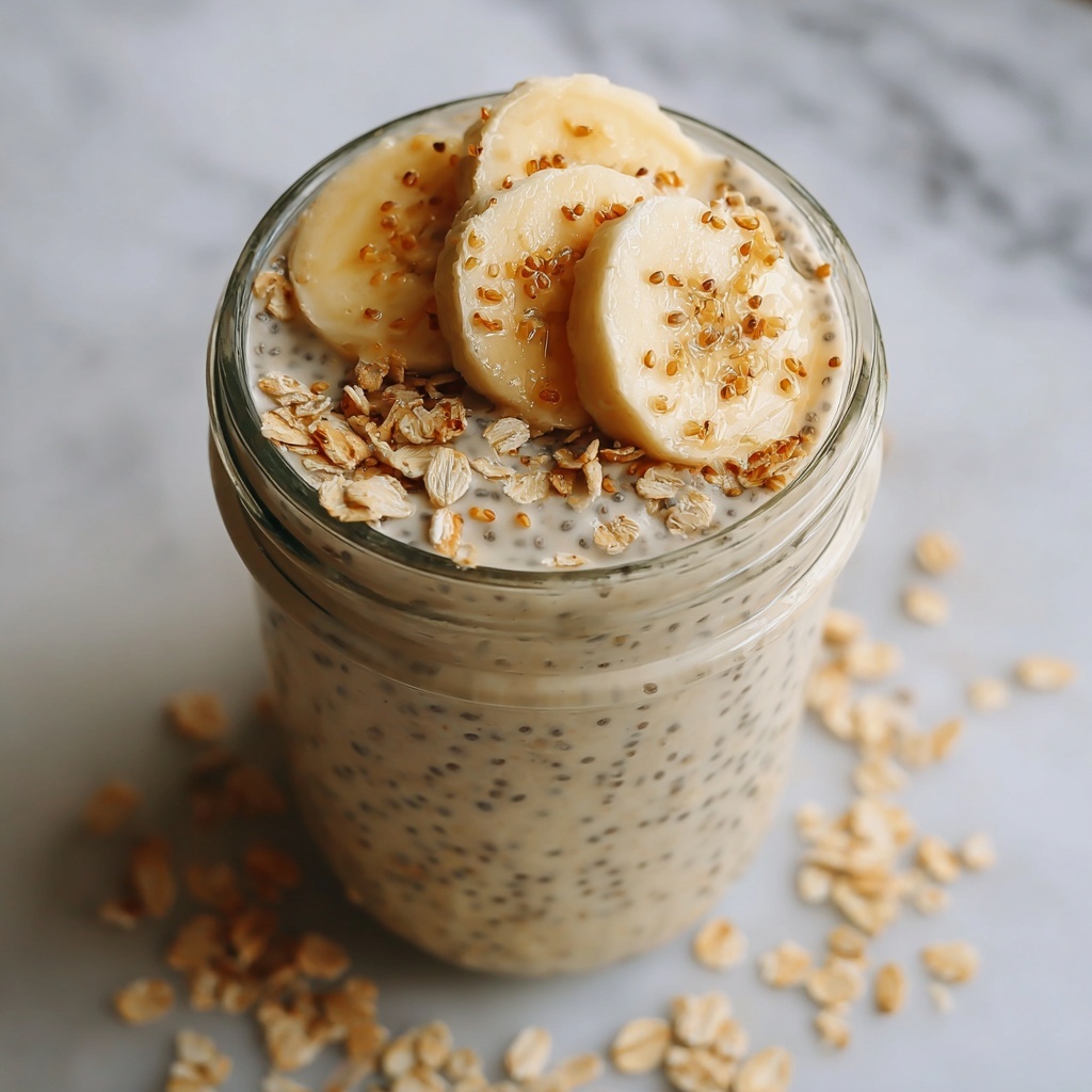 Banana Cream Pie Overnight Oats for a Wholesome Morning Boost Recipe - Recipe Image
