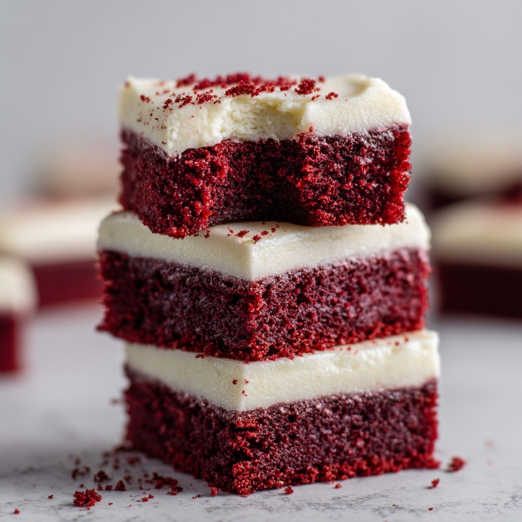 Decadent Red Velvet Brownies with Cream Cheese Frosting Recipe - Recipe Image
