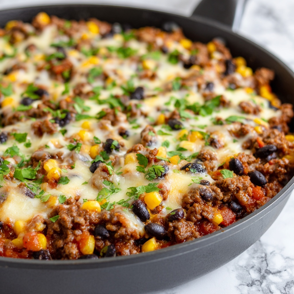 Mexican Beef and Rice Skillet Recipe - Recipe Image
