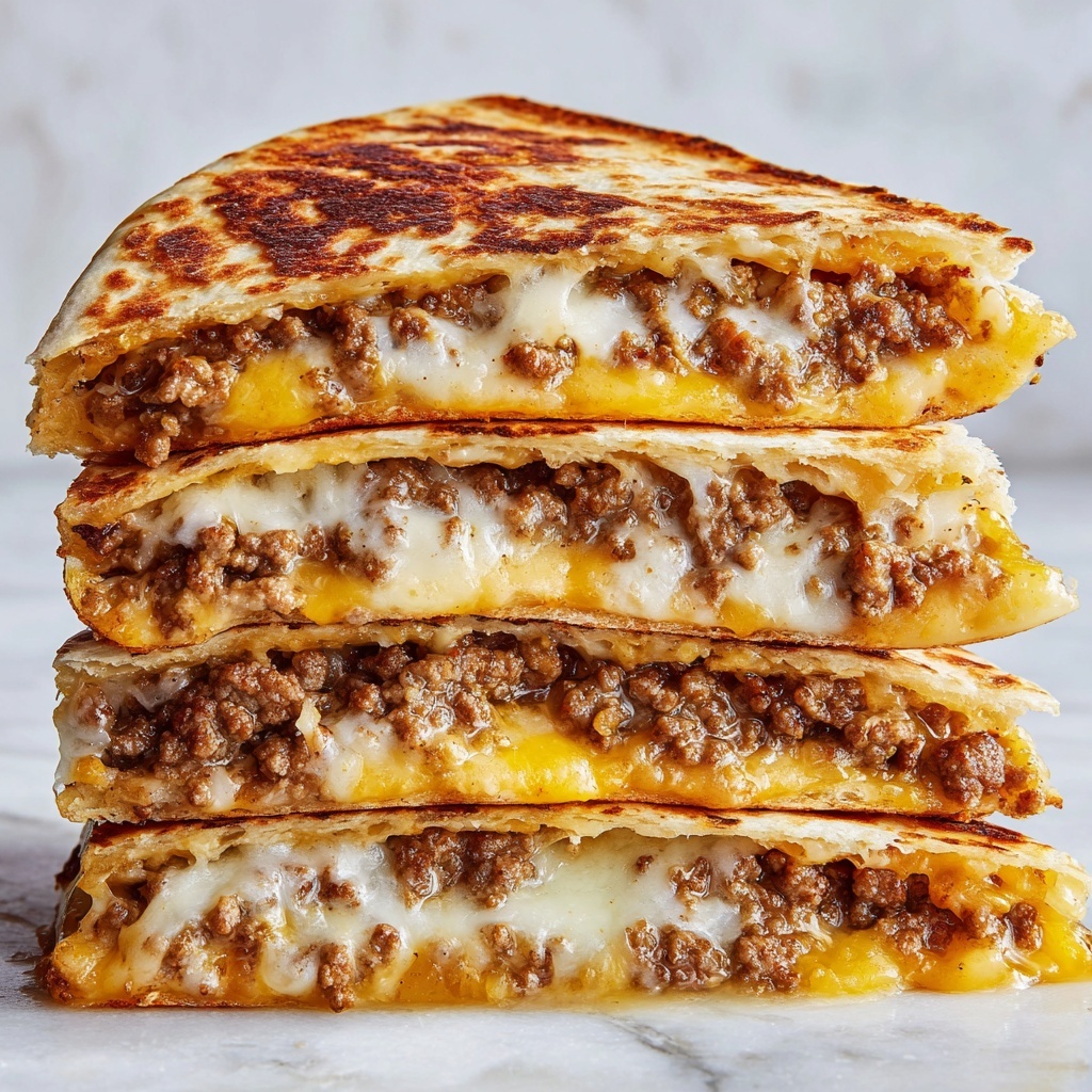 Cheesy Ground Beef Quesadillas Recipe - Recipe Image