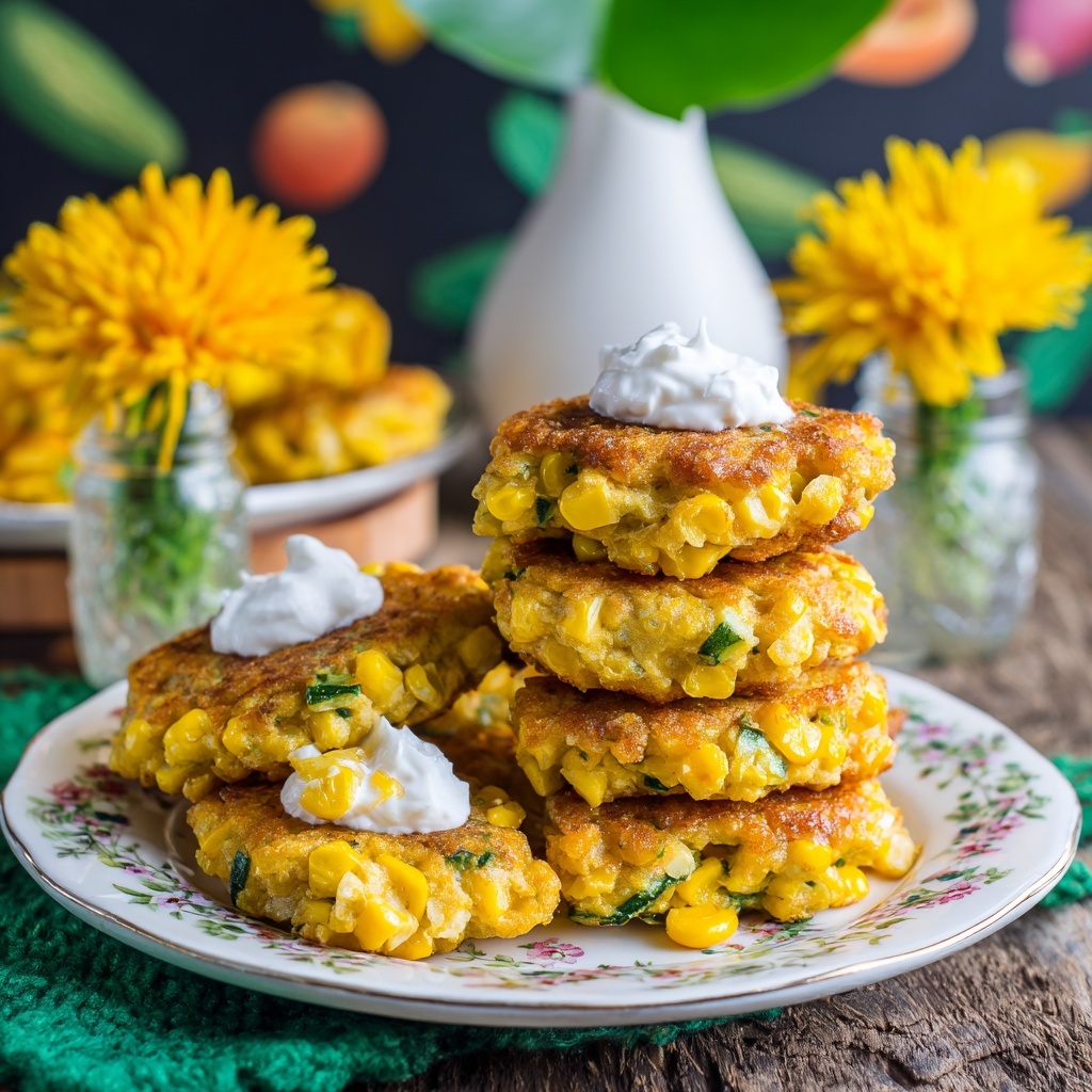 Corn Zucchini Fritters Recipe - Recipe Image