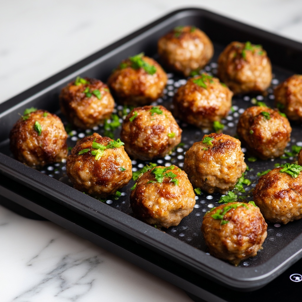 Air Fryer Chicken Parmesan Meatballs Recipe - Recipe Image