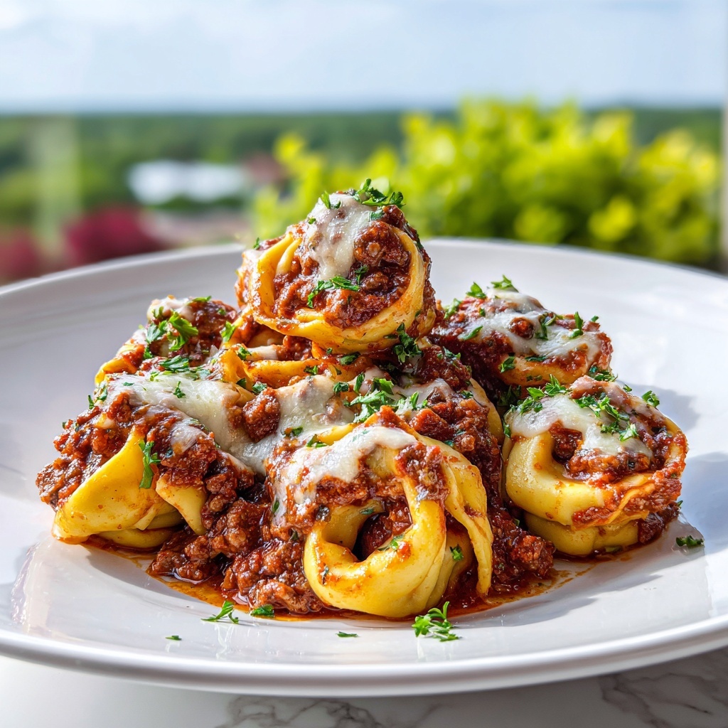 Cheesy Beef Tortellini Enchilada Casserole Recipe - Recipe Image