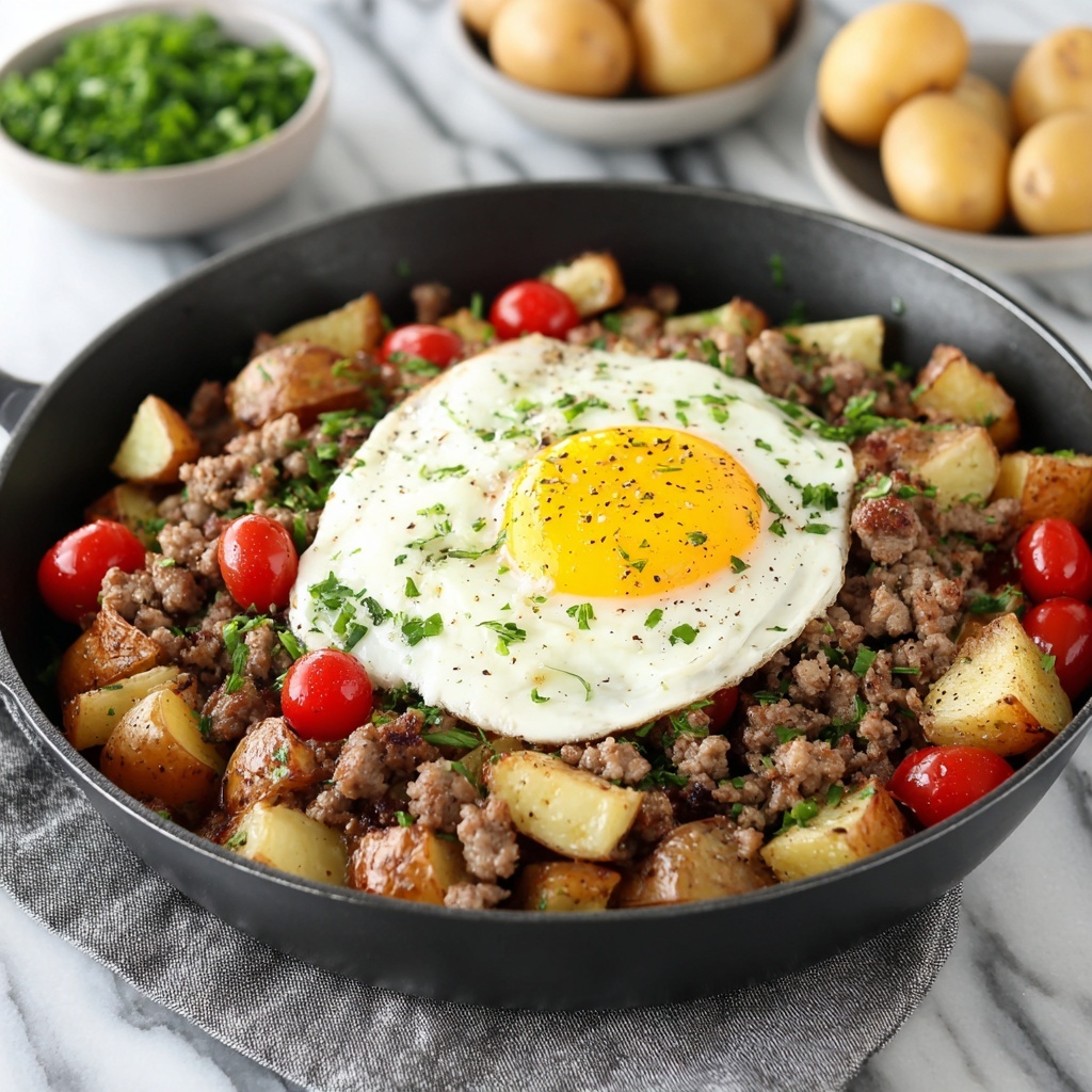 Roasted Potato & Sausage Hash with Spicy Tomato Butter Recipe - Recipe Image