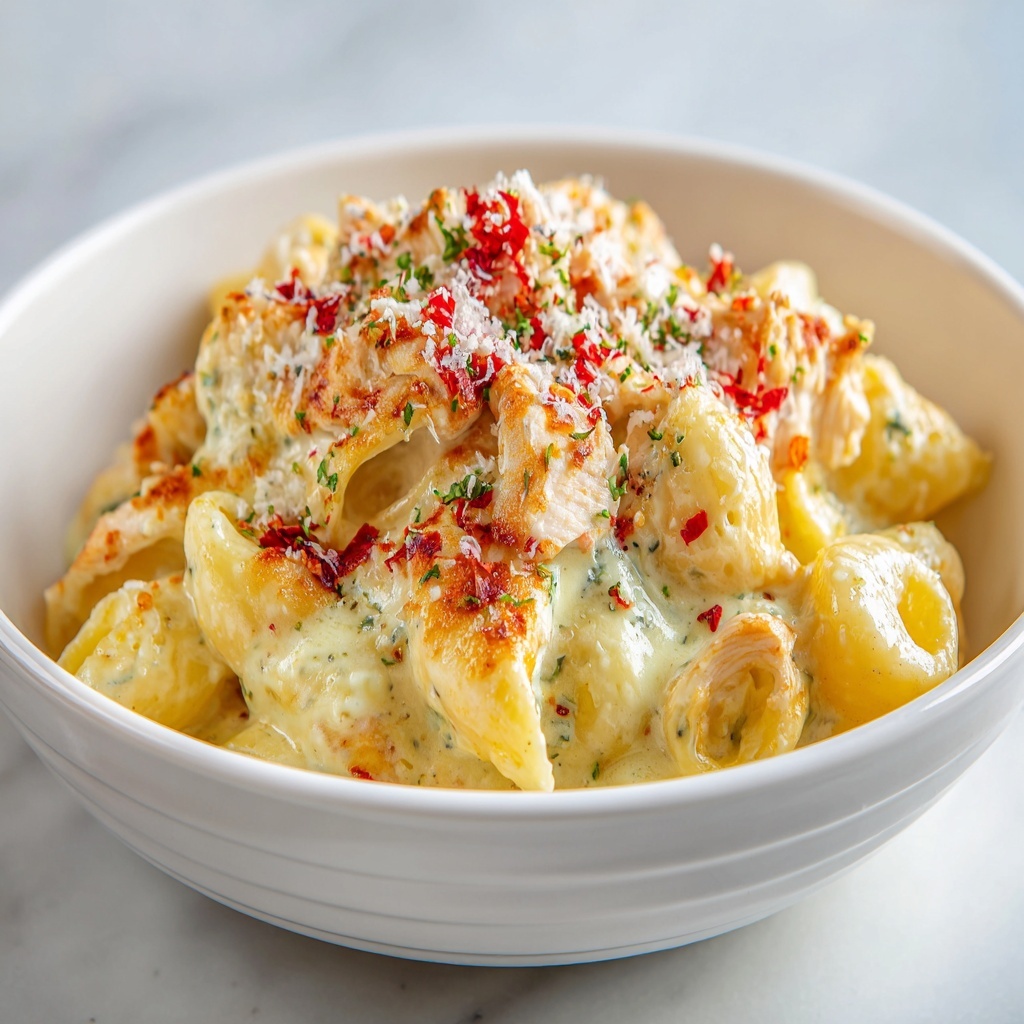 Creamy Honey Pepper Chicken Mac and Cheese Recipe - Recipe Image