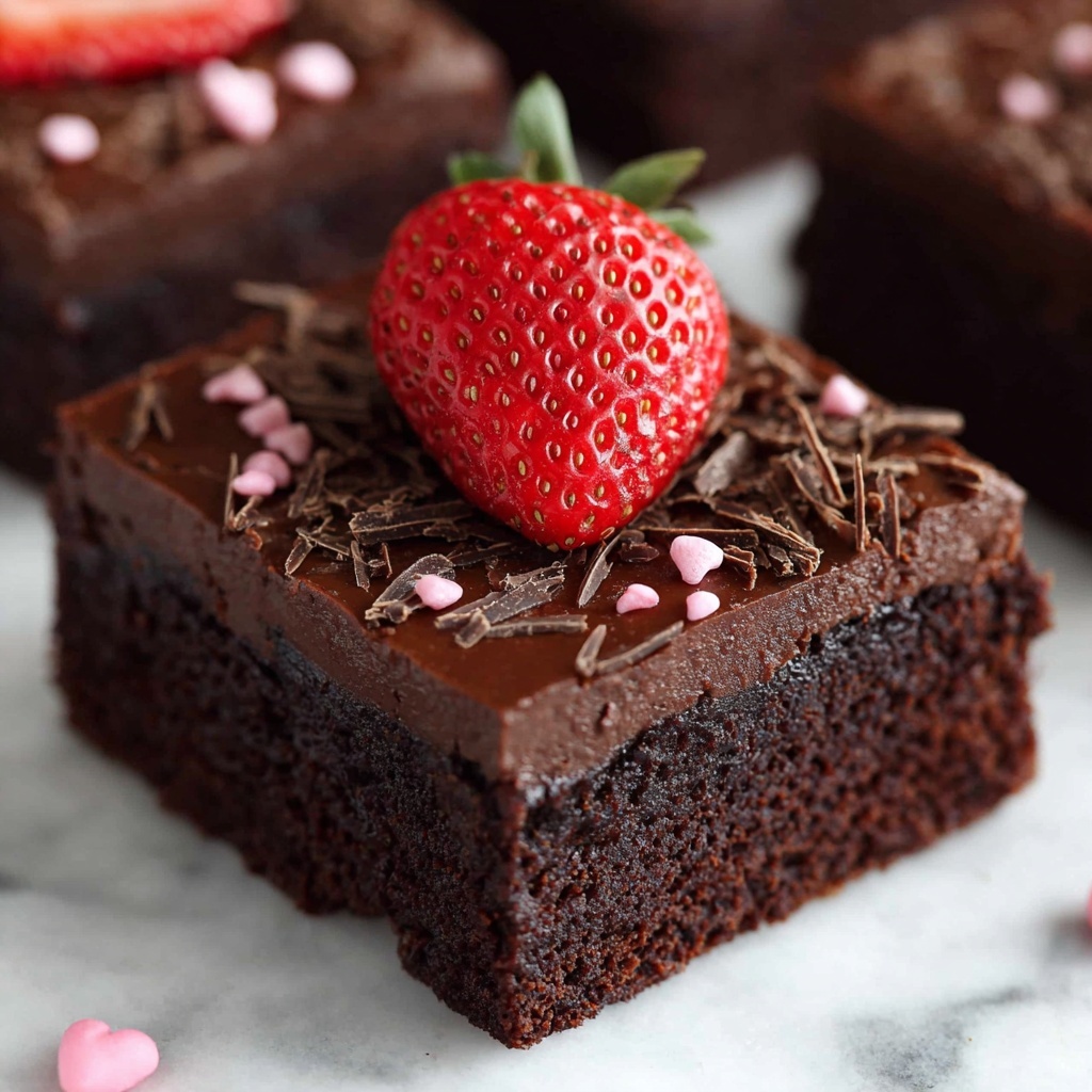 Chocolate Covered Strawberry Brownies Recipe - Recipe Image