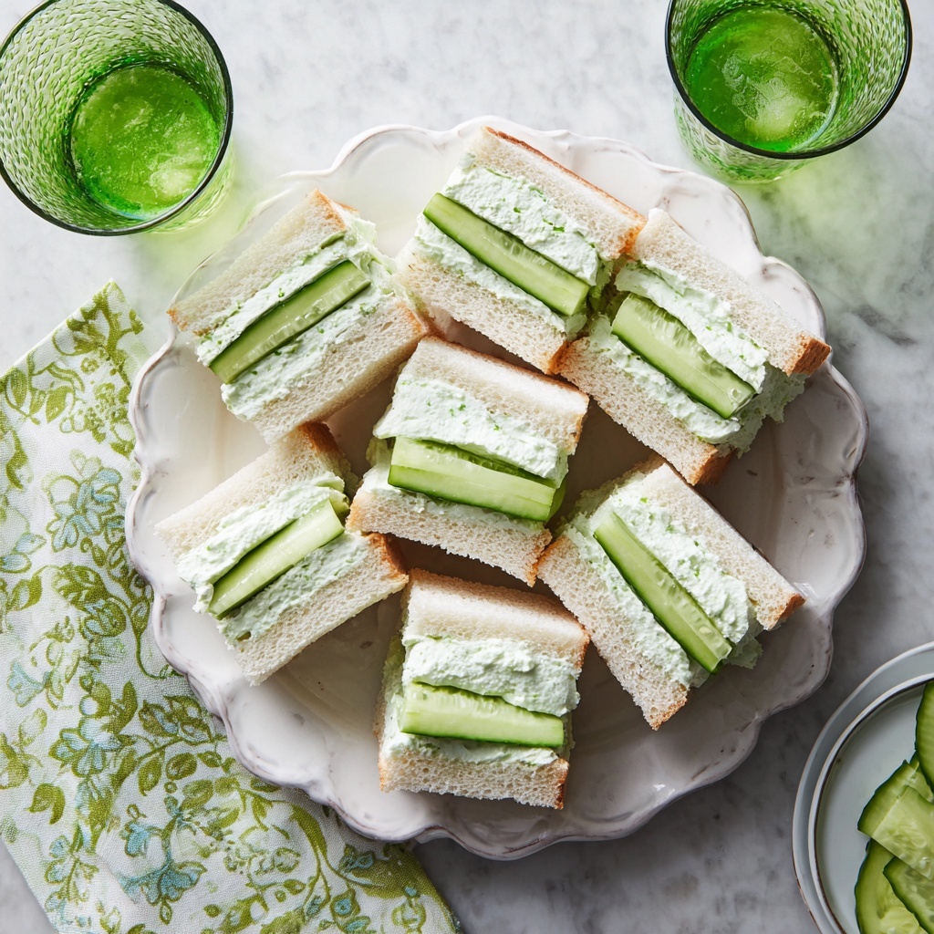 How to Make Cucumber Tea Sandwiches Recipe - Recipe Image