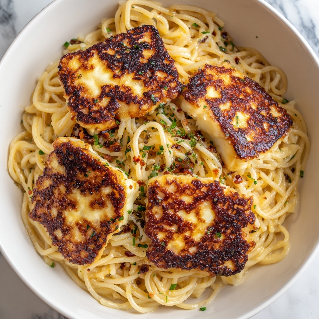 Halloumi Carbonara: Creamy 7-Step Pasta Delight Recipe - Recipe Image