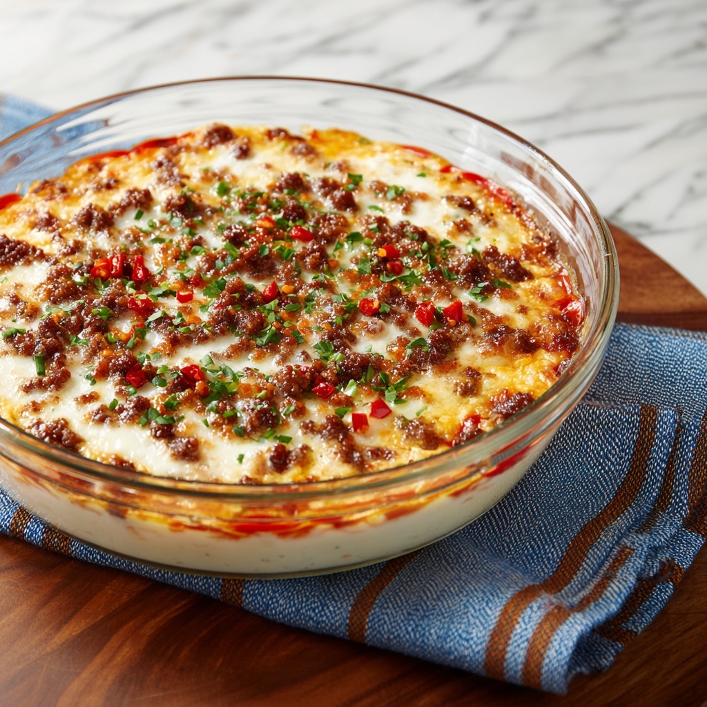 Southern Five-Layer Beef Casserole Recipe - Recipe Image