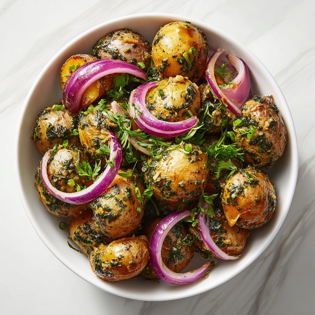 Warm Potato Salad with Spring Onions and Mustard Dressing Recipe - Recipe Image