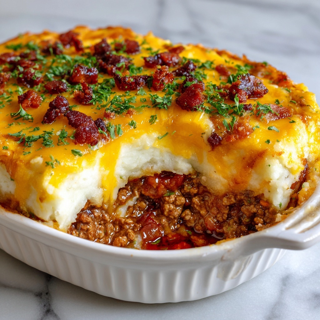 Mashed Potato Meatloaf Casserole Recipe - Recipe Image