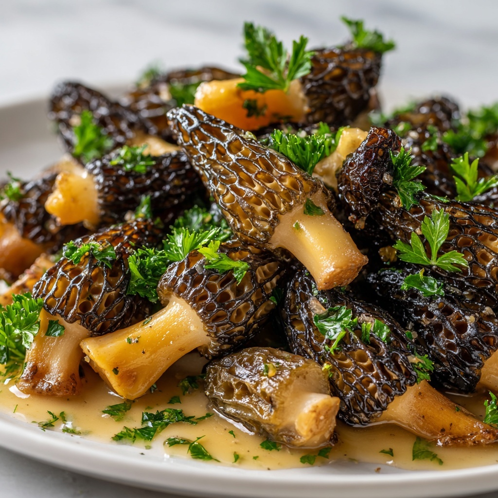 Sautéed Morel Mushrooms with Butter and Garlic Recipe - Recipe Image