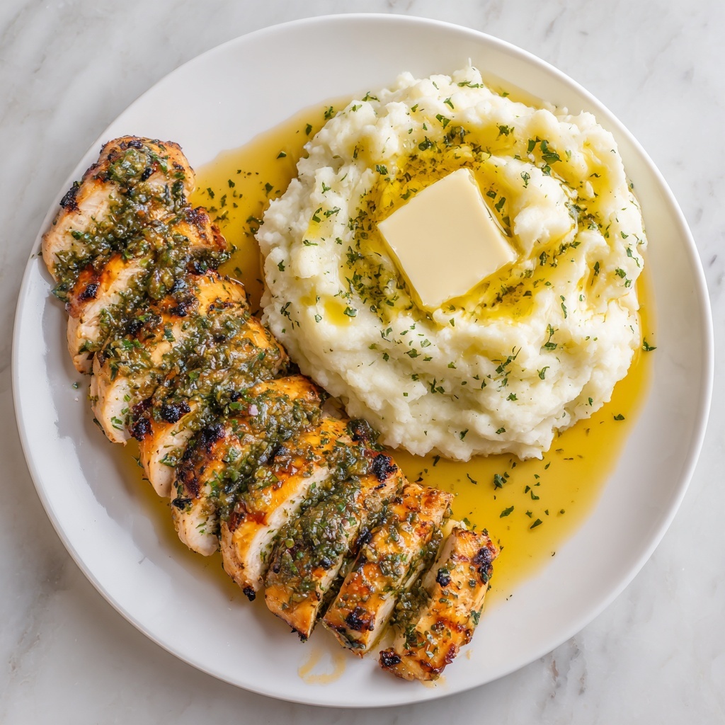 Garlic Herb Chicken with Creamy Mashed Potatoes Recipe - Recipe Image